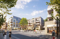 Visualisierung des neuen Gesundheitscampus aus Richtung Rathaus/Krischerstraße